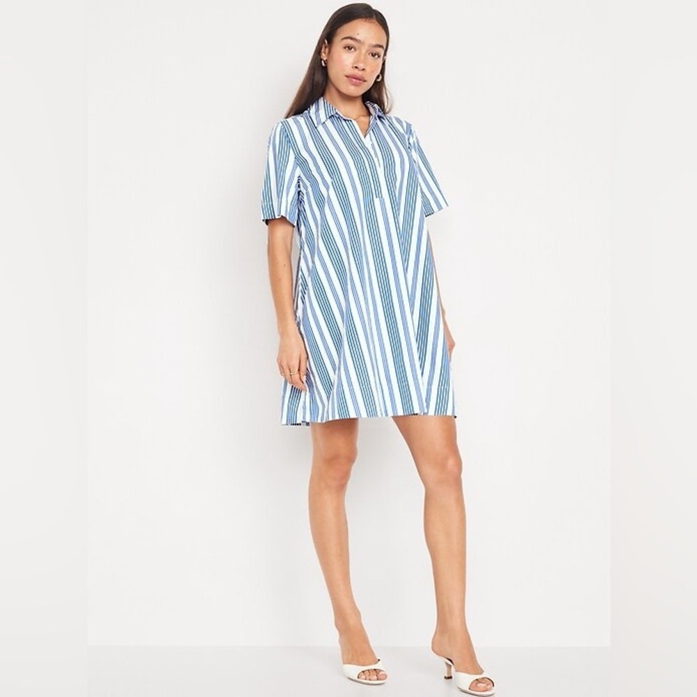 Old Navy Blue and White Striped Dress